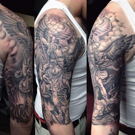 st. michael tattoo|saint michael tattoo sleeve.